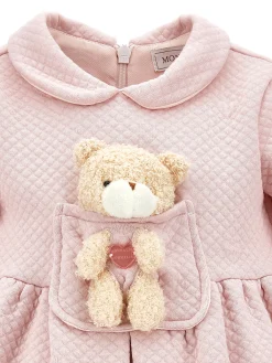 Abito jacquard con orsetto peluche