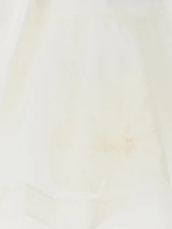 Abito jersey con maxiricamo tulle