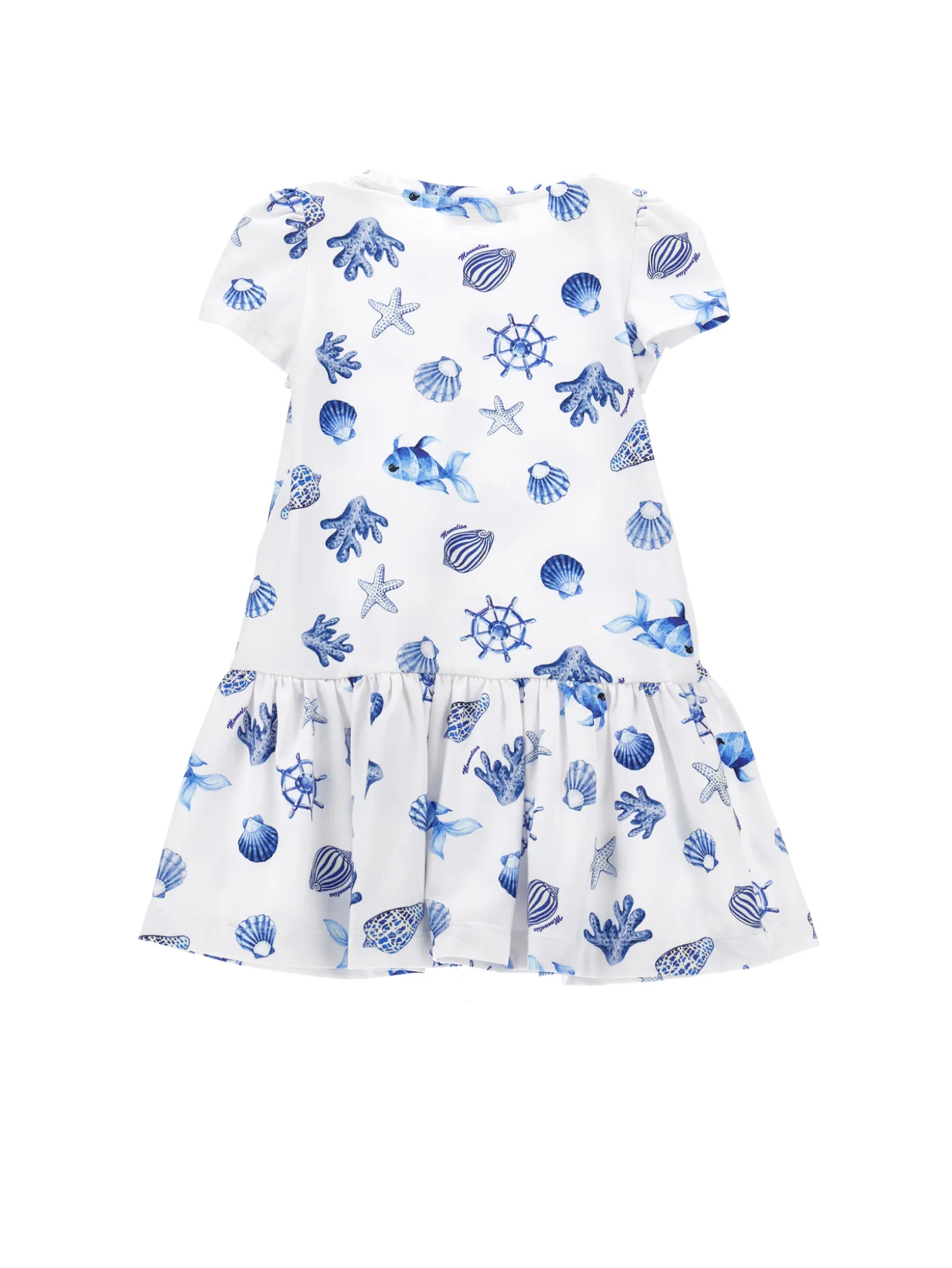 Abito jersey stampa marine