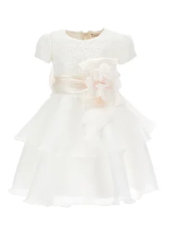 Abito macramé e tulle