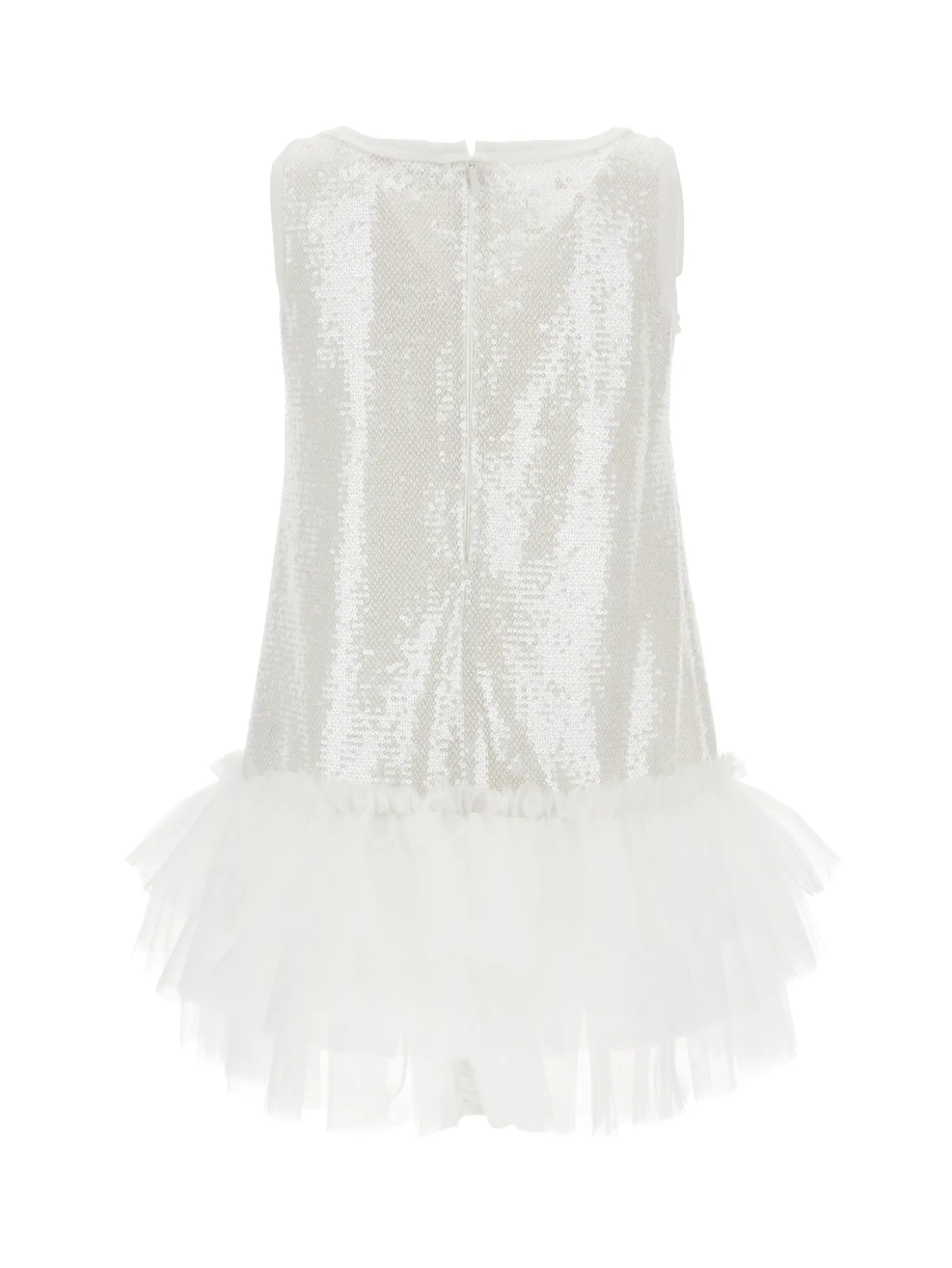 Abito paillettes con tulle