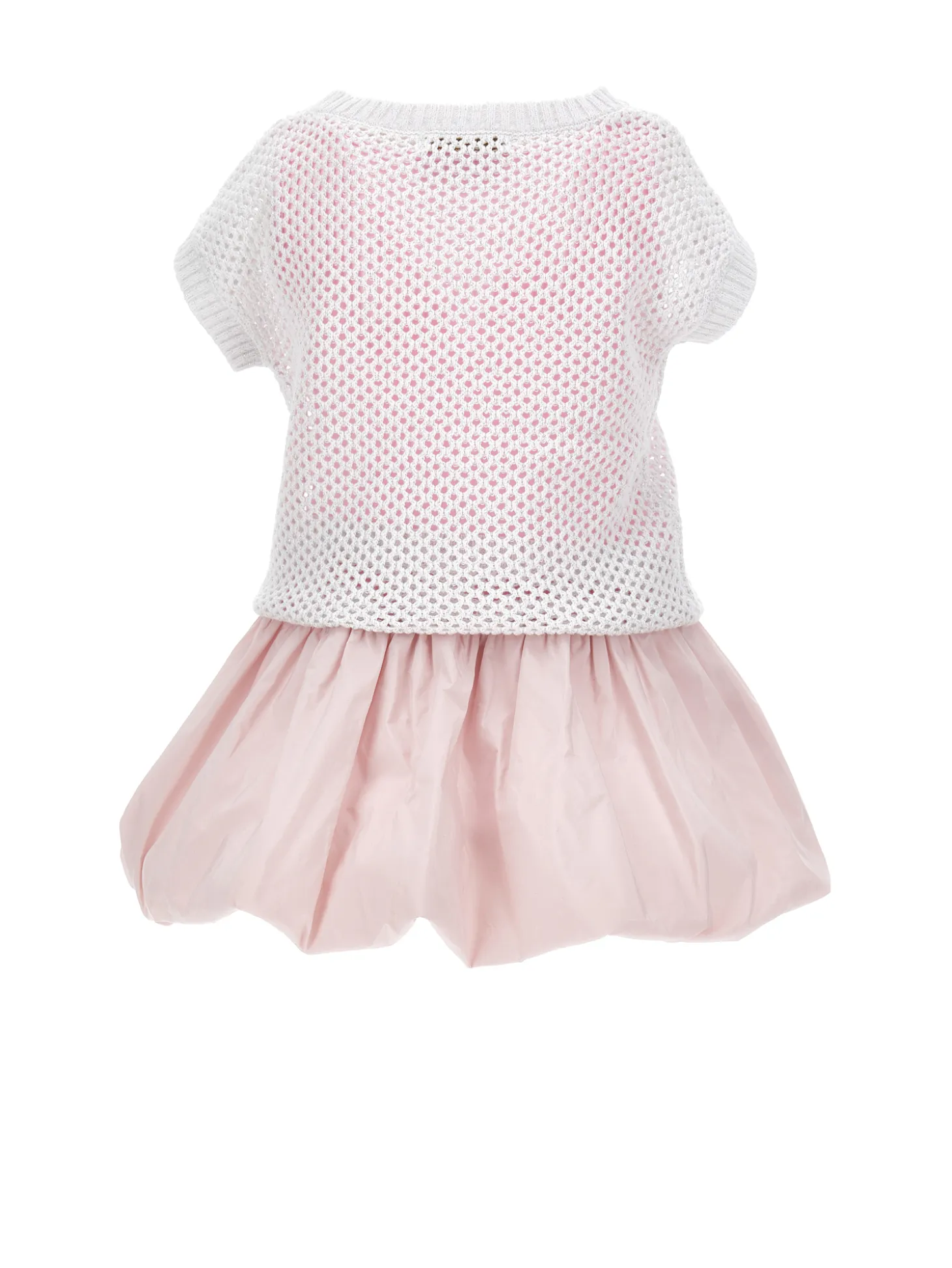 Abito palloncino con top in rete