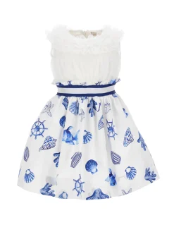 Abito rasatello e tulle