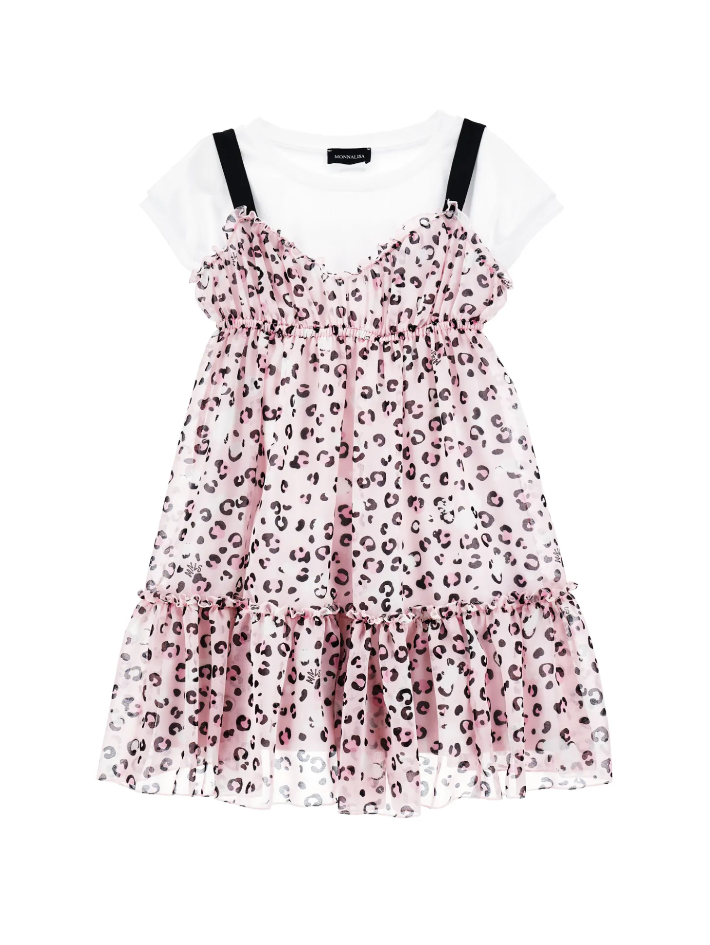 Abito sottoveste georgette con t-shirt