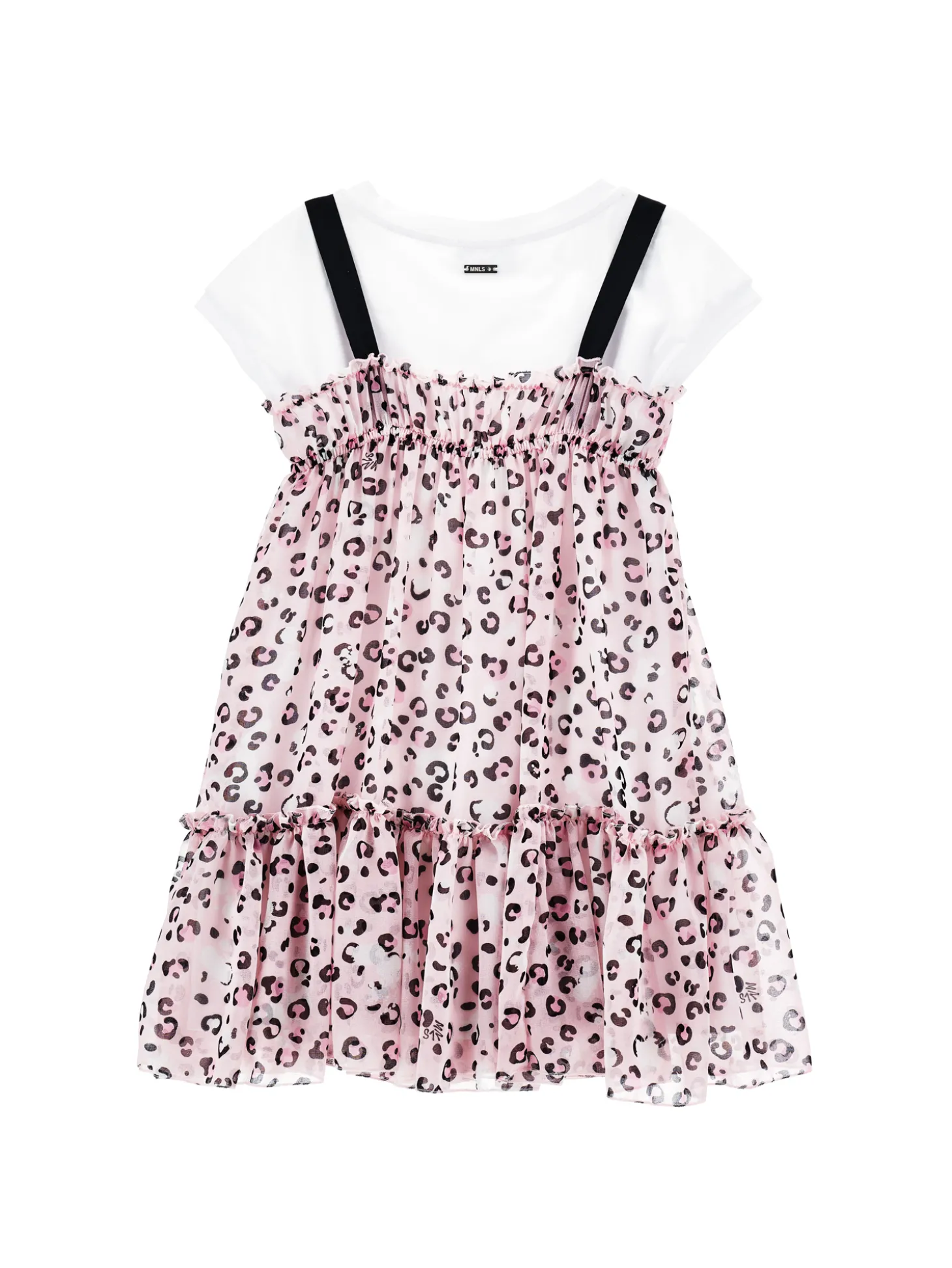 Abito sottoveste georgette con t-shirt