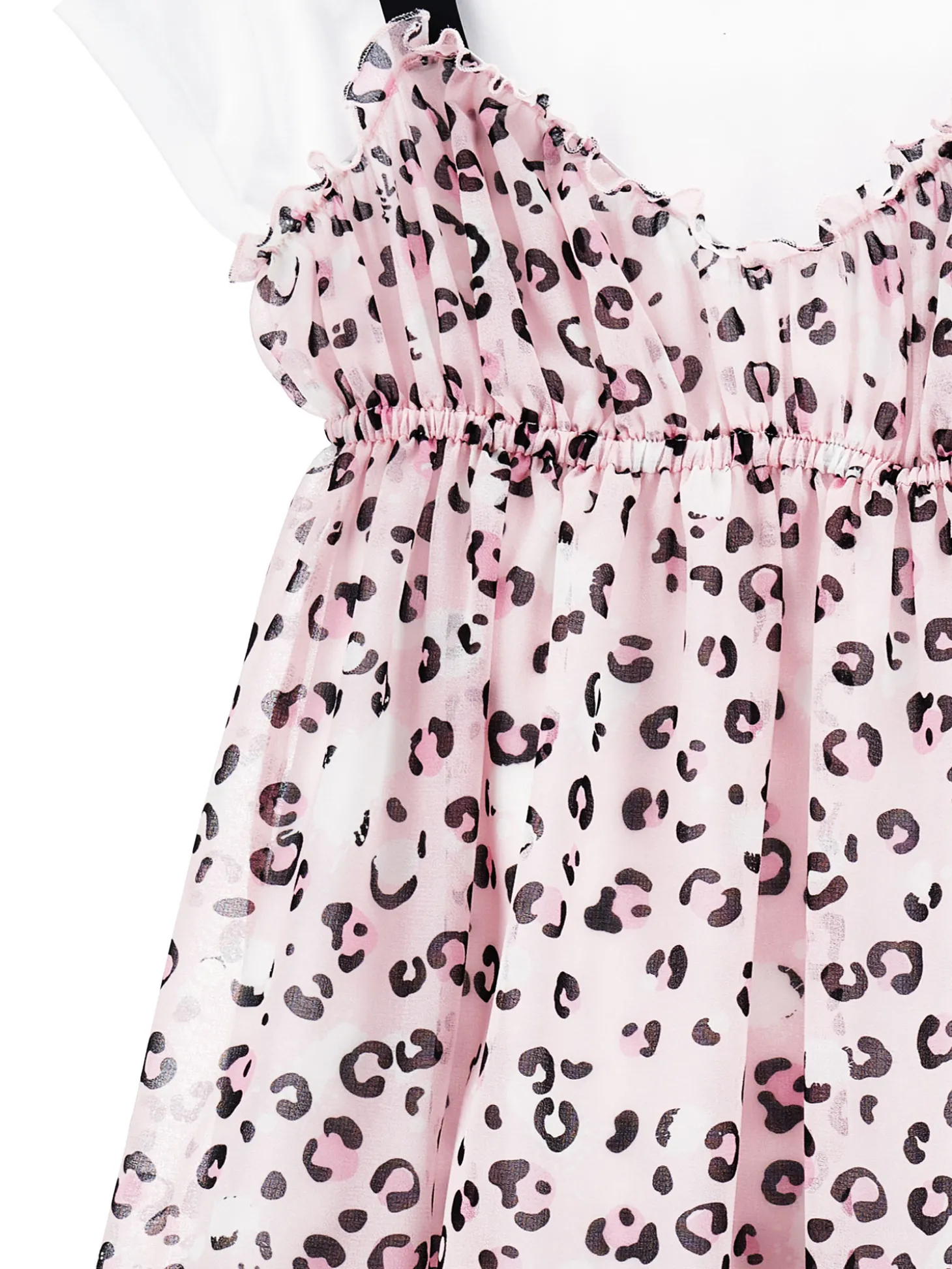 Abito sottoveste georgette con t-shirt