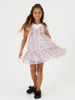 Abito sottoveste georgette con t-shirt