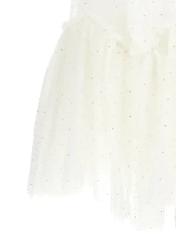 Abito tulle con balze a guglia