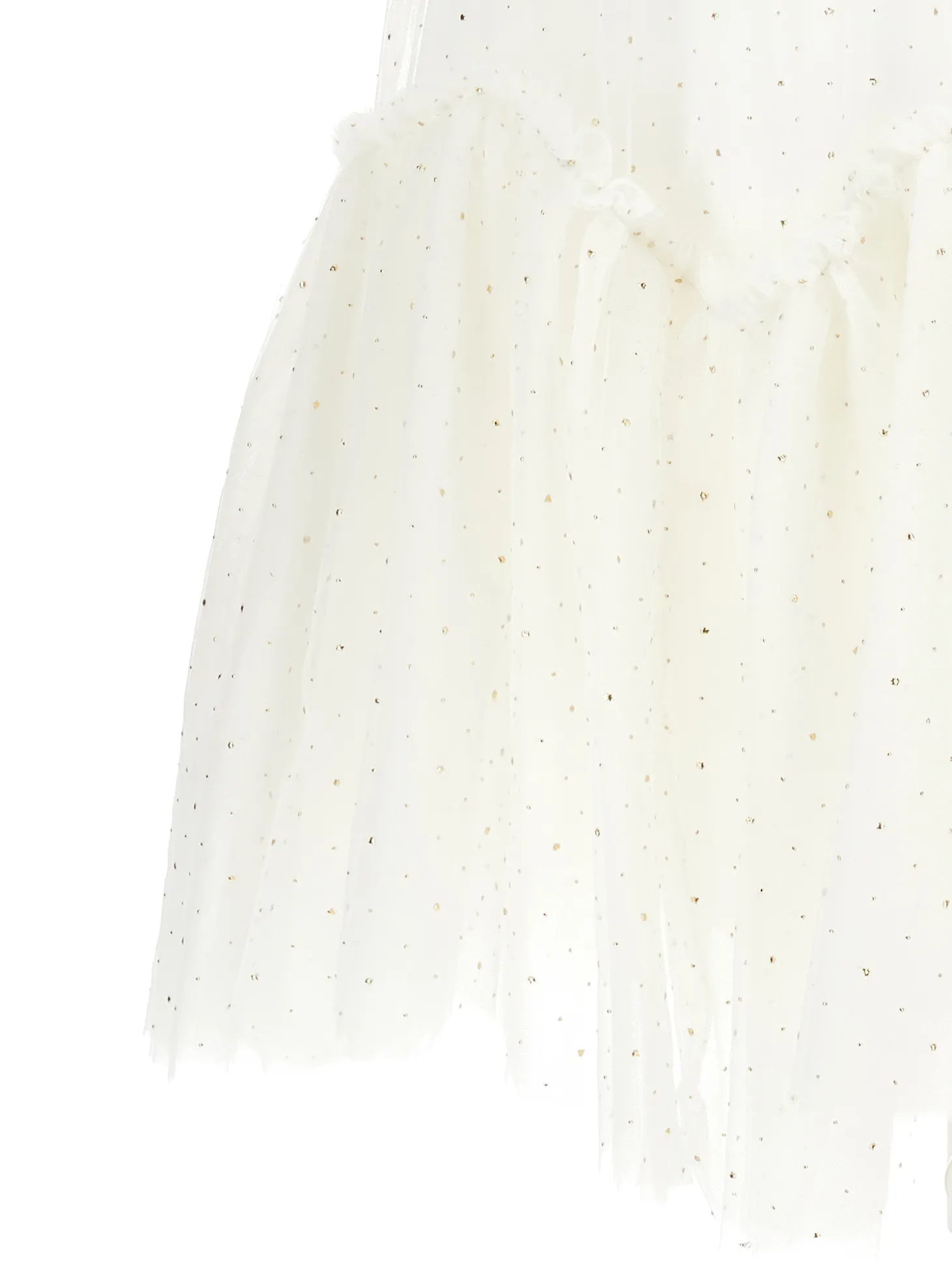 Abito tulle con balze a guglia