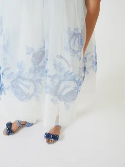Abito tulle con rose degrad&eacute;