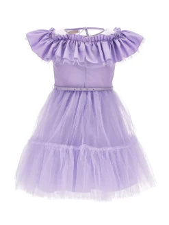 Abito tulle con volant