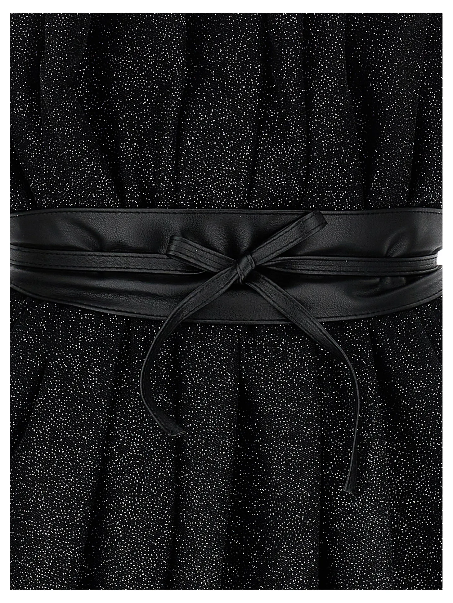 Abito tulle lurex con cintura