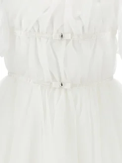 Abito tulle mano seta con nastri