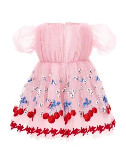 Abito tulle ricamo ciliegie