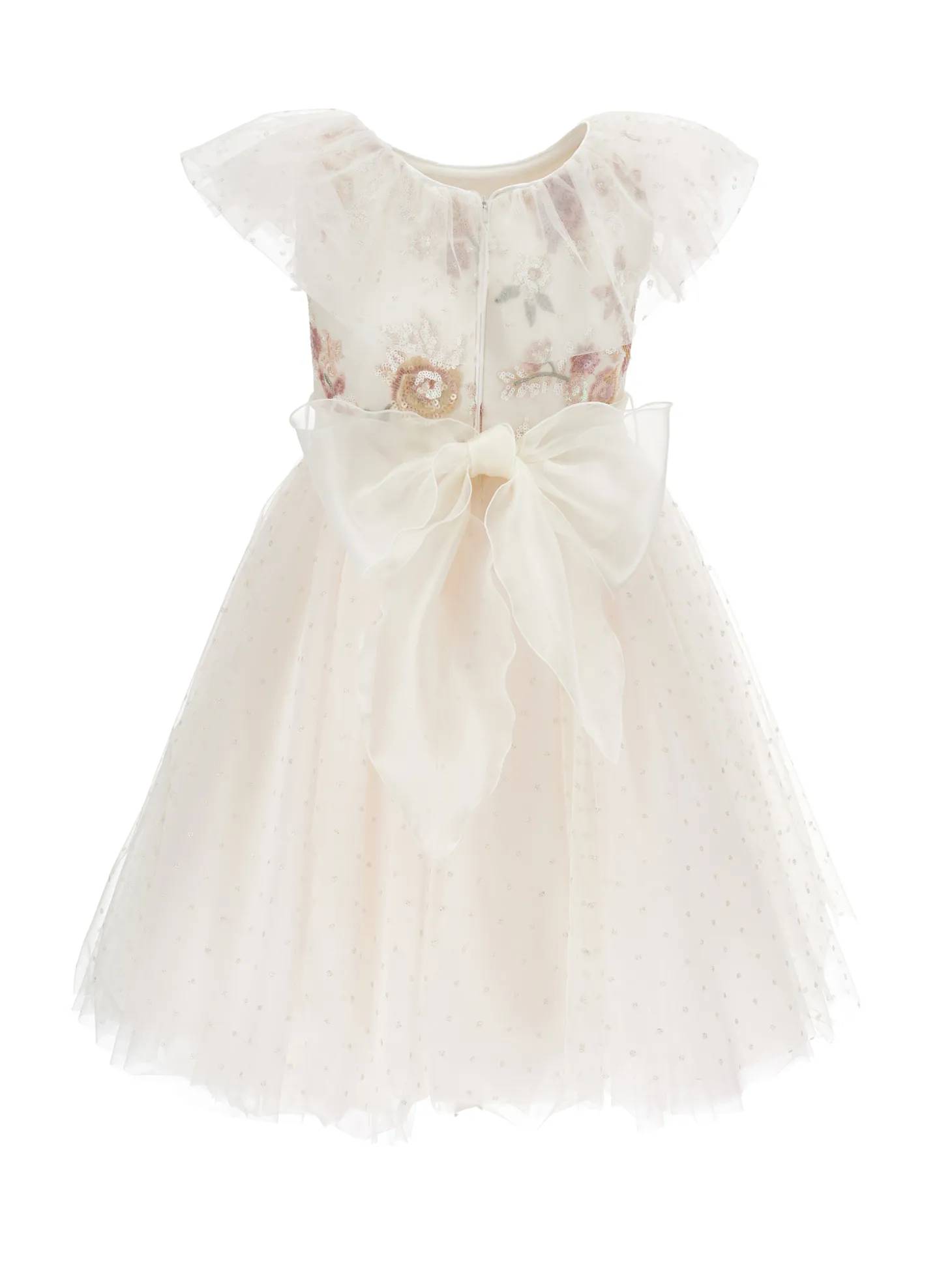 Abito tulle ricamo paillettes