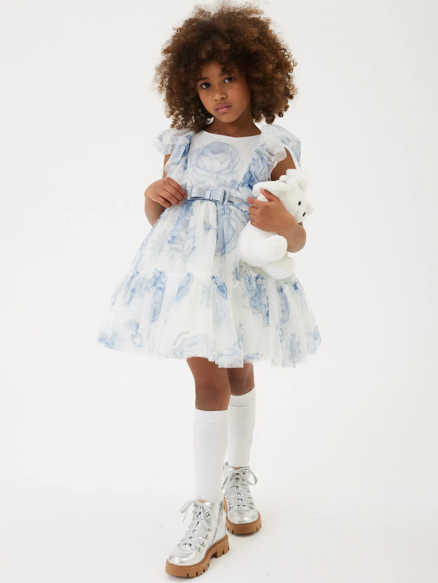 Abito tulle rose di ghiaccio