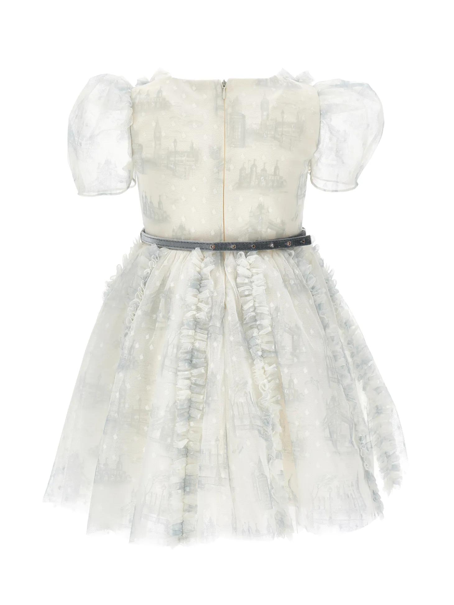Abito tulle rouches pois