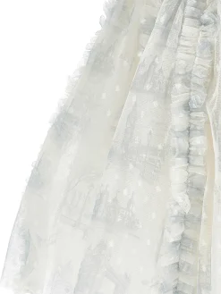 Abito tulle rouches pois
