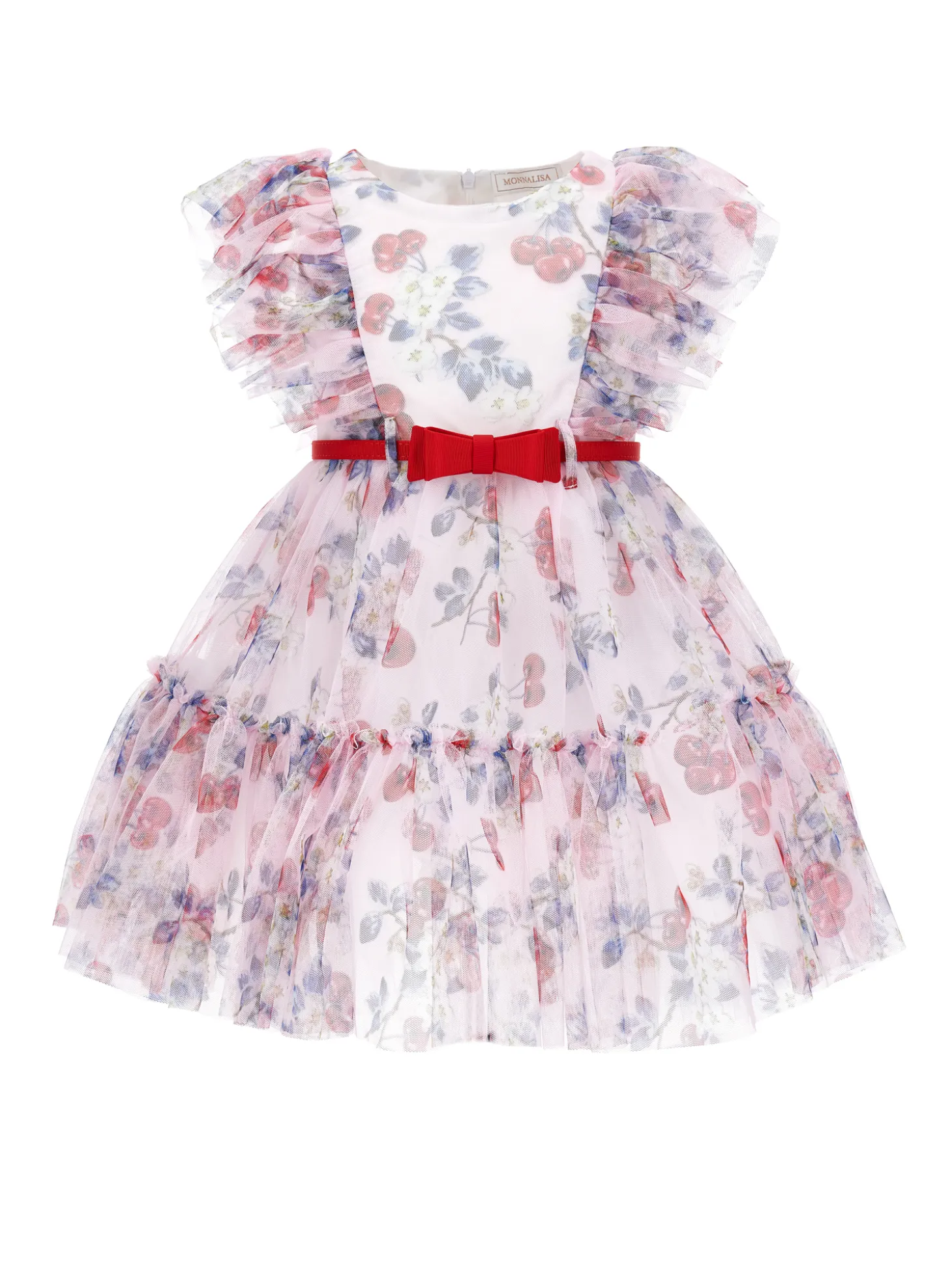 Abito tulle stampa ciliegie