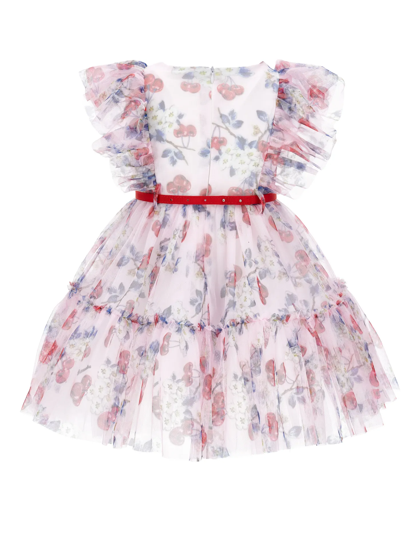 Abito tulle stampa ciliegie