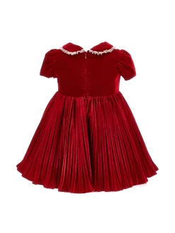 Abito velluto con tulle lurex