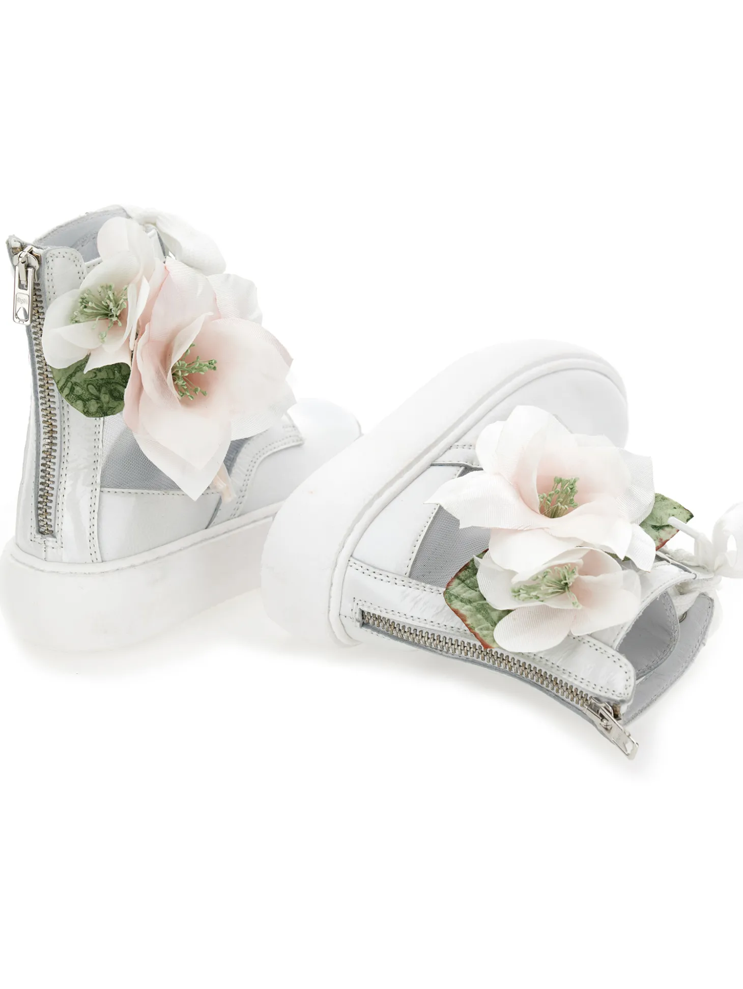Anfibi pelle con magnolia