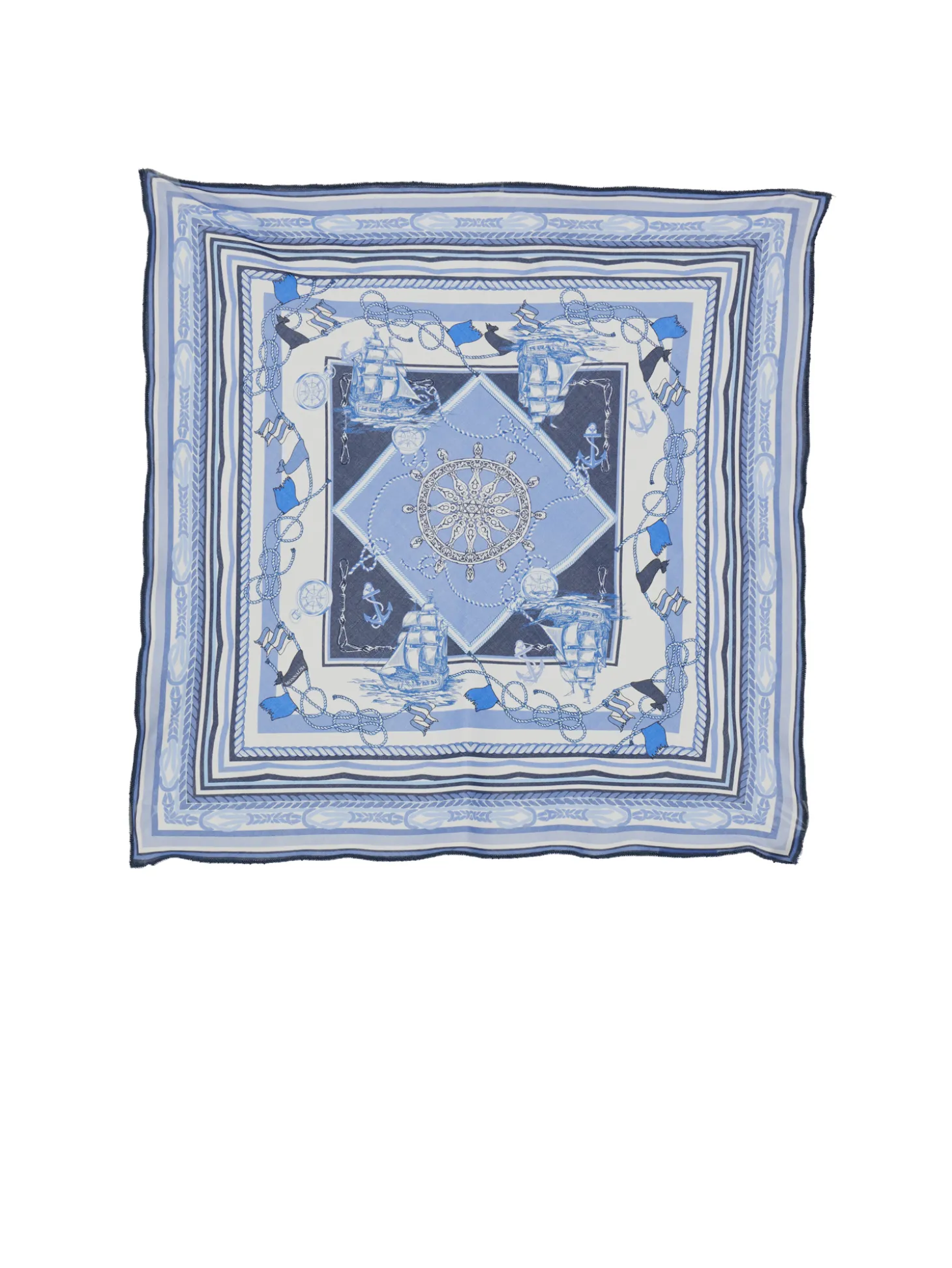 Bandana viscosa stampa marine