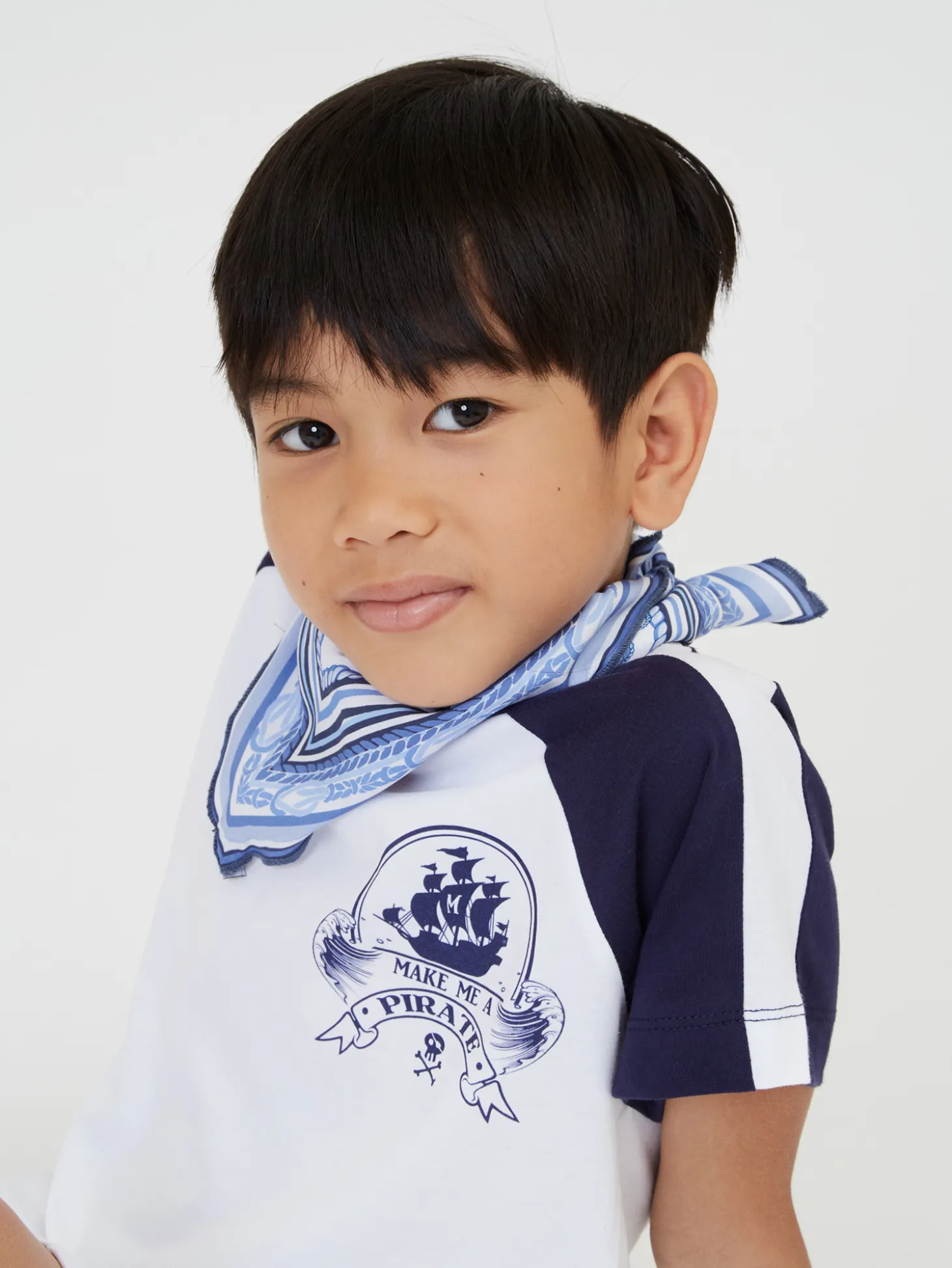 Bandana viscosa stampa marine