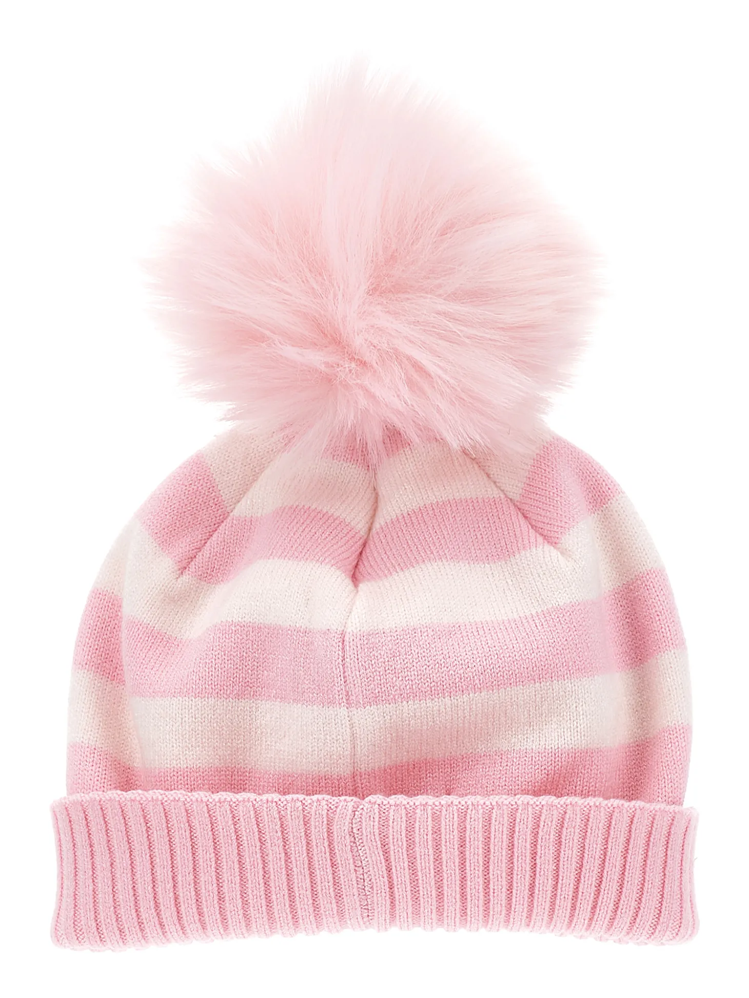 Berretto righe con pon pom