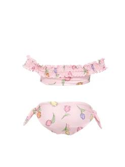 Bikini stretch stampa tulipani