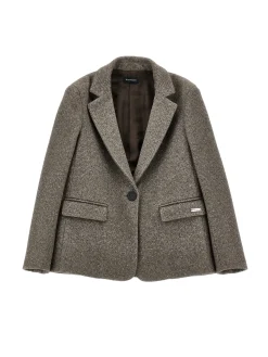 Blazer velour con strass