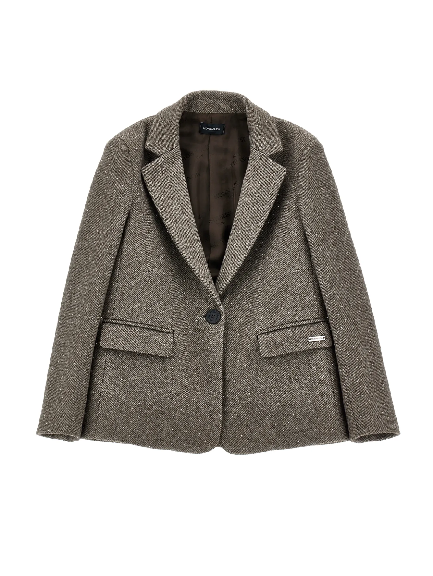 Blazer velour con strass