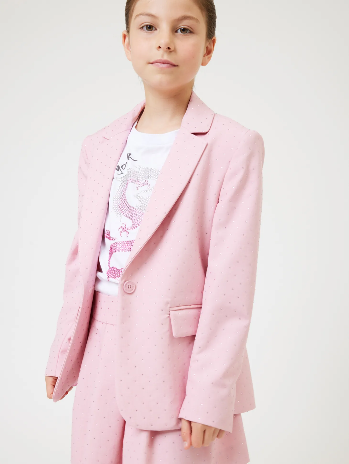 Blazer viscosa con strass