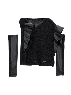 Blusa lurex con manicotti