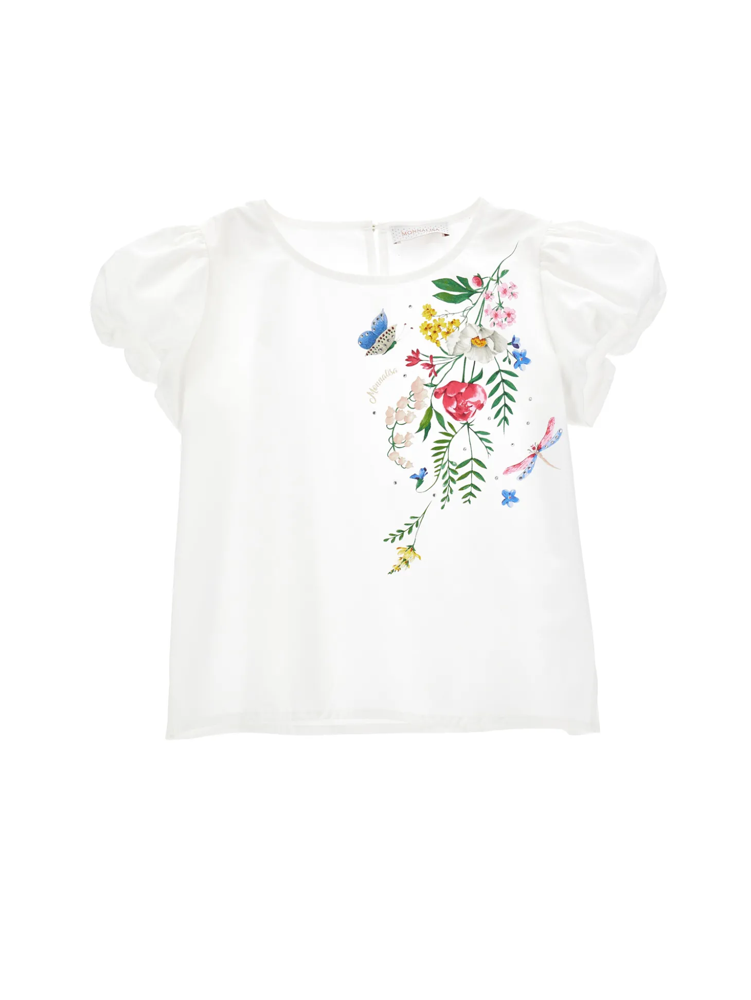 Blusa popeline con strass