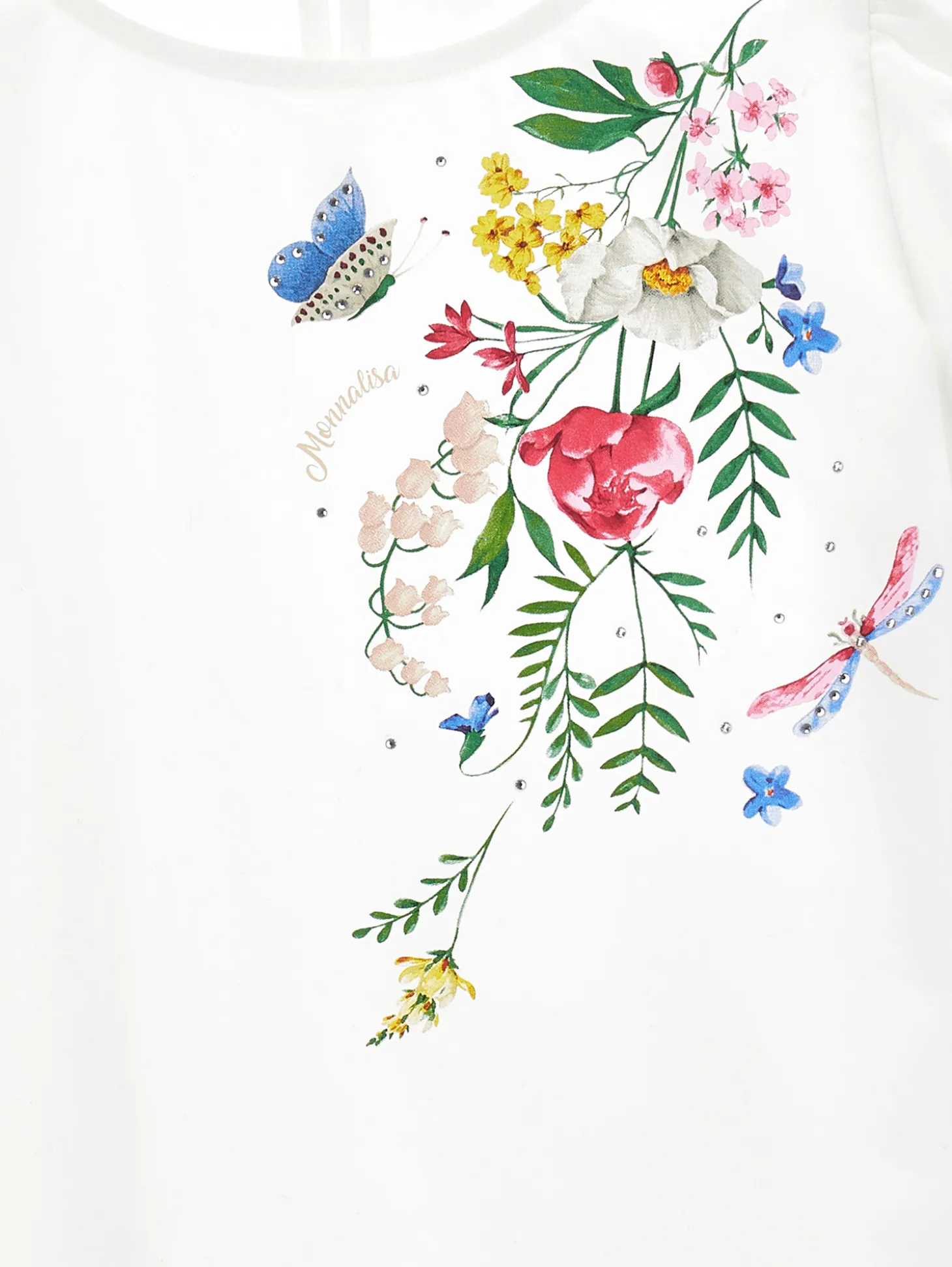 Blusa popeline con strass