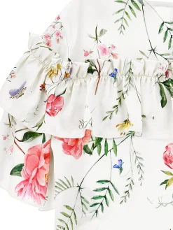 Blusa rasetto stampa botanica