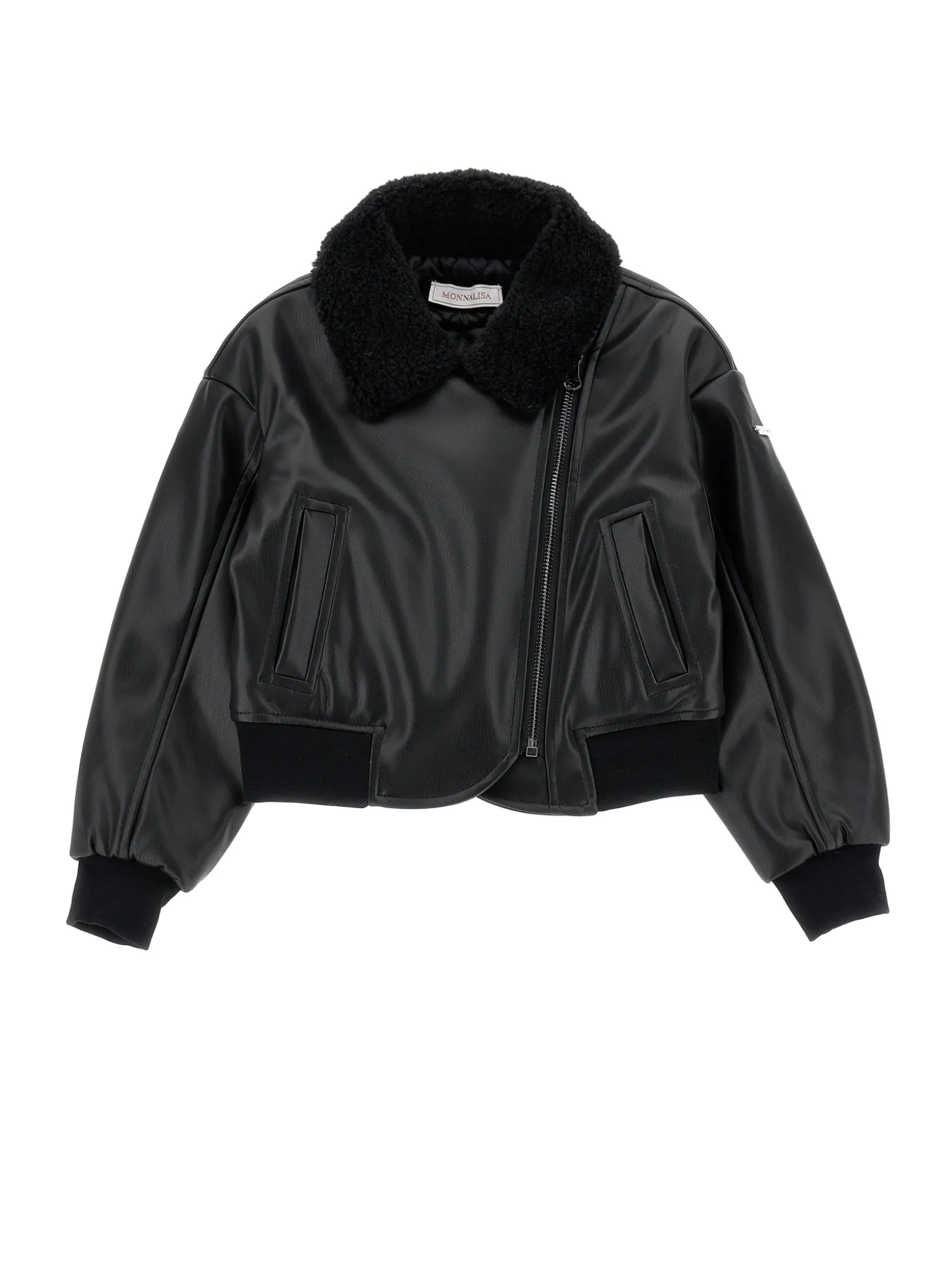 Bomber modello chiodo tessuto spalmato