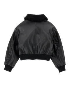 Bomber modello chiodo tessuto spalmato