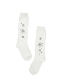 Calzettoni mix lana strass