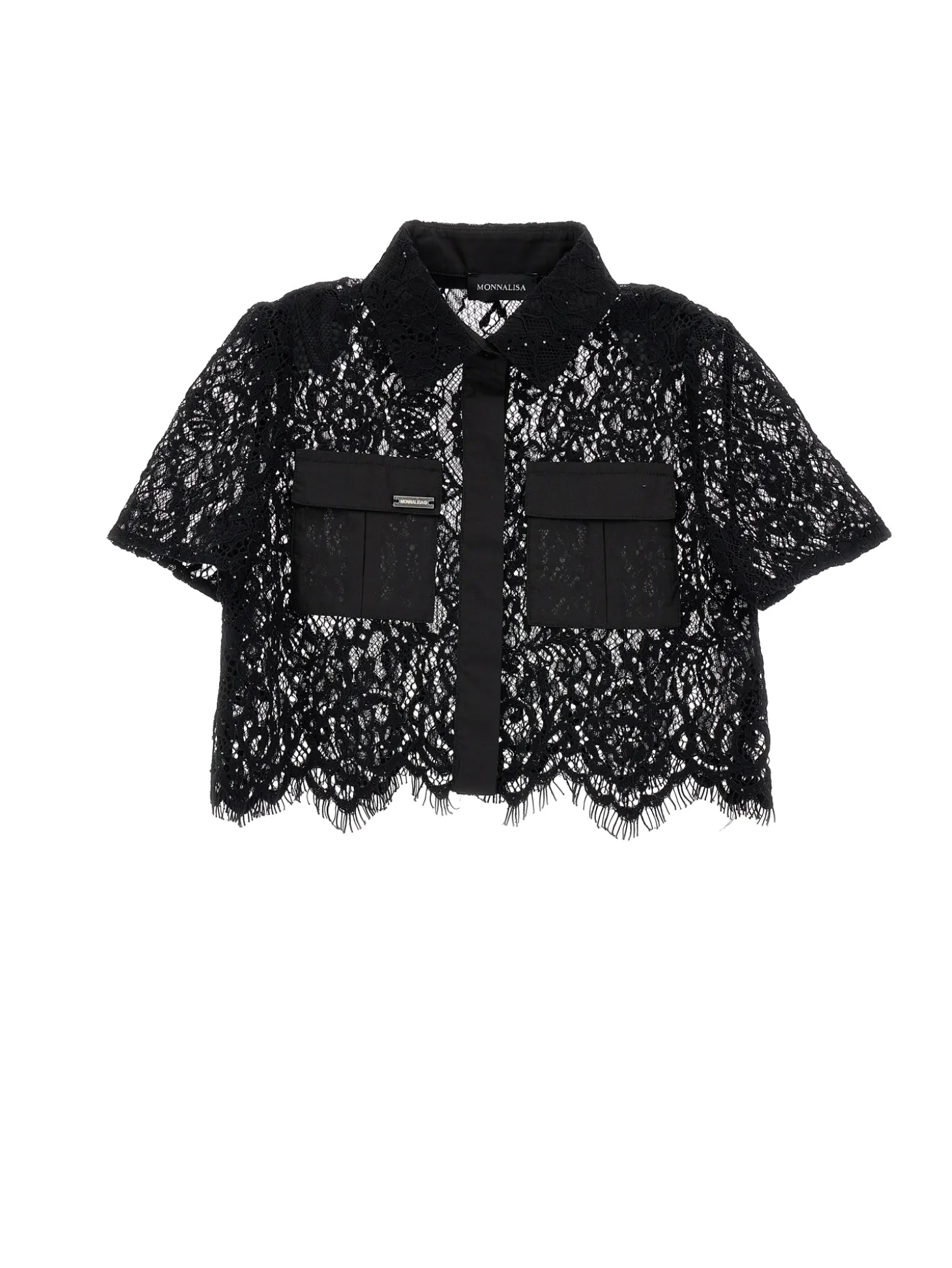 Camicia pizzo cropped