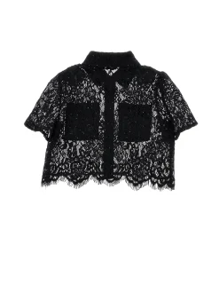 Camicia pizzo cropped