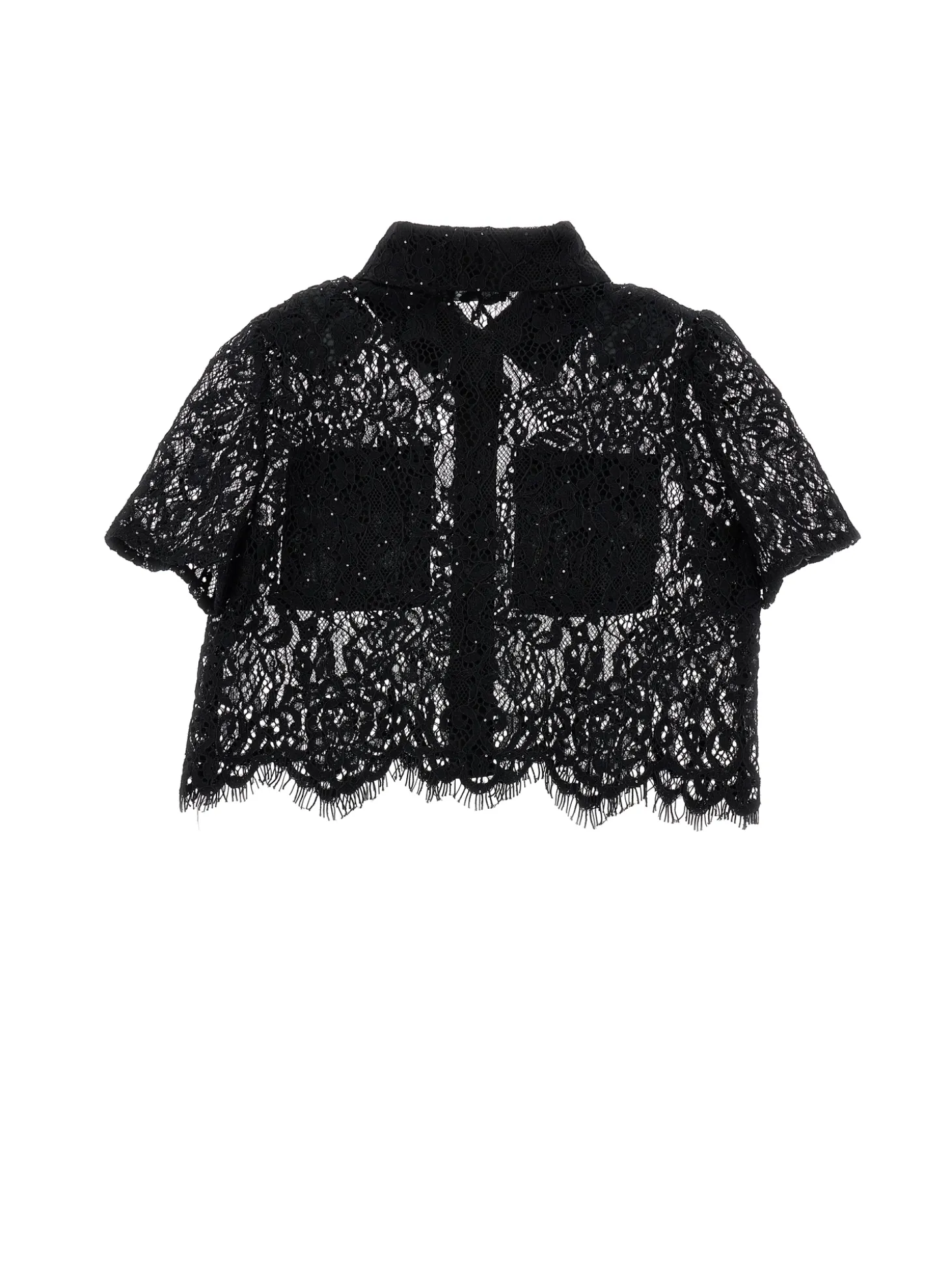 Camicia pizzo cropped