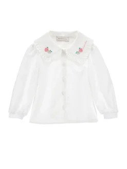 Camicia popeline ricamata