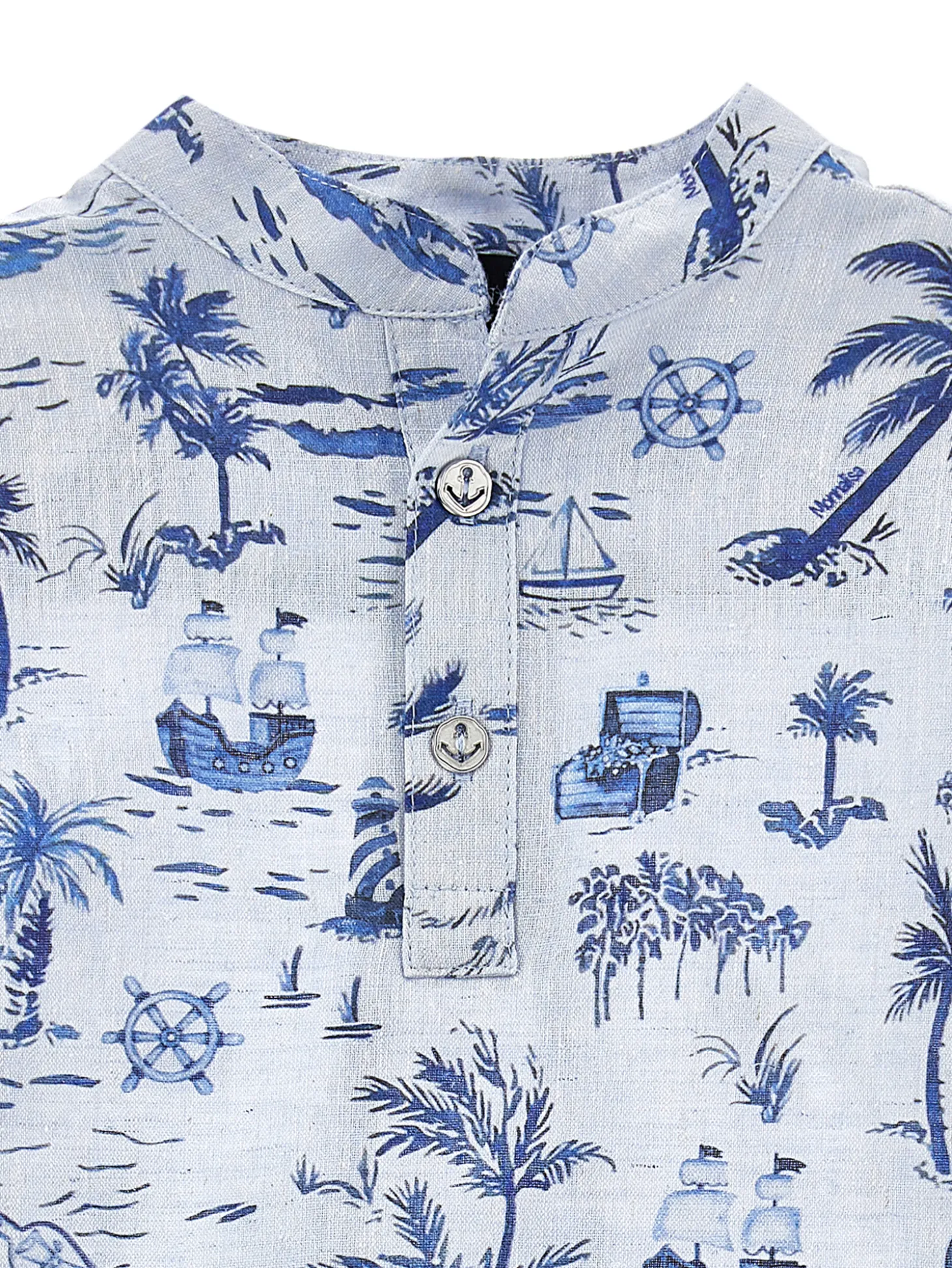 Camicia stampa marine tela