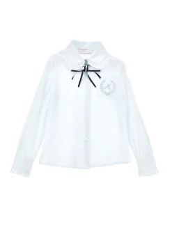 Camicia stretch con fiocco