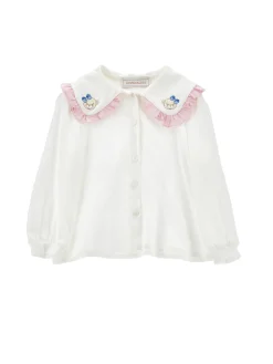 Camicia viscosa colletto ricamato