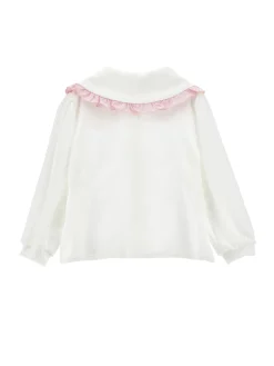 Camicia viscosa colletto ricamato