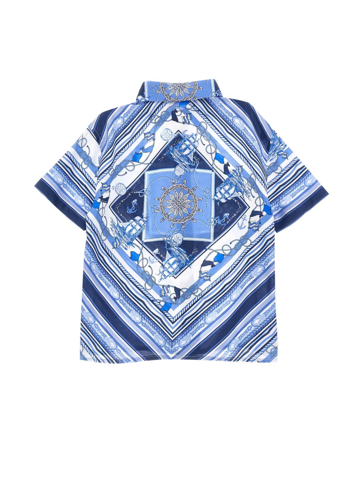 Camicia viscosa stampa marine