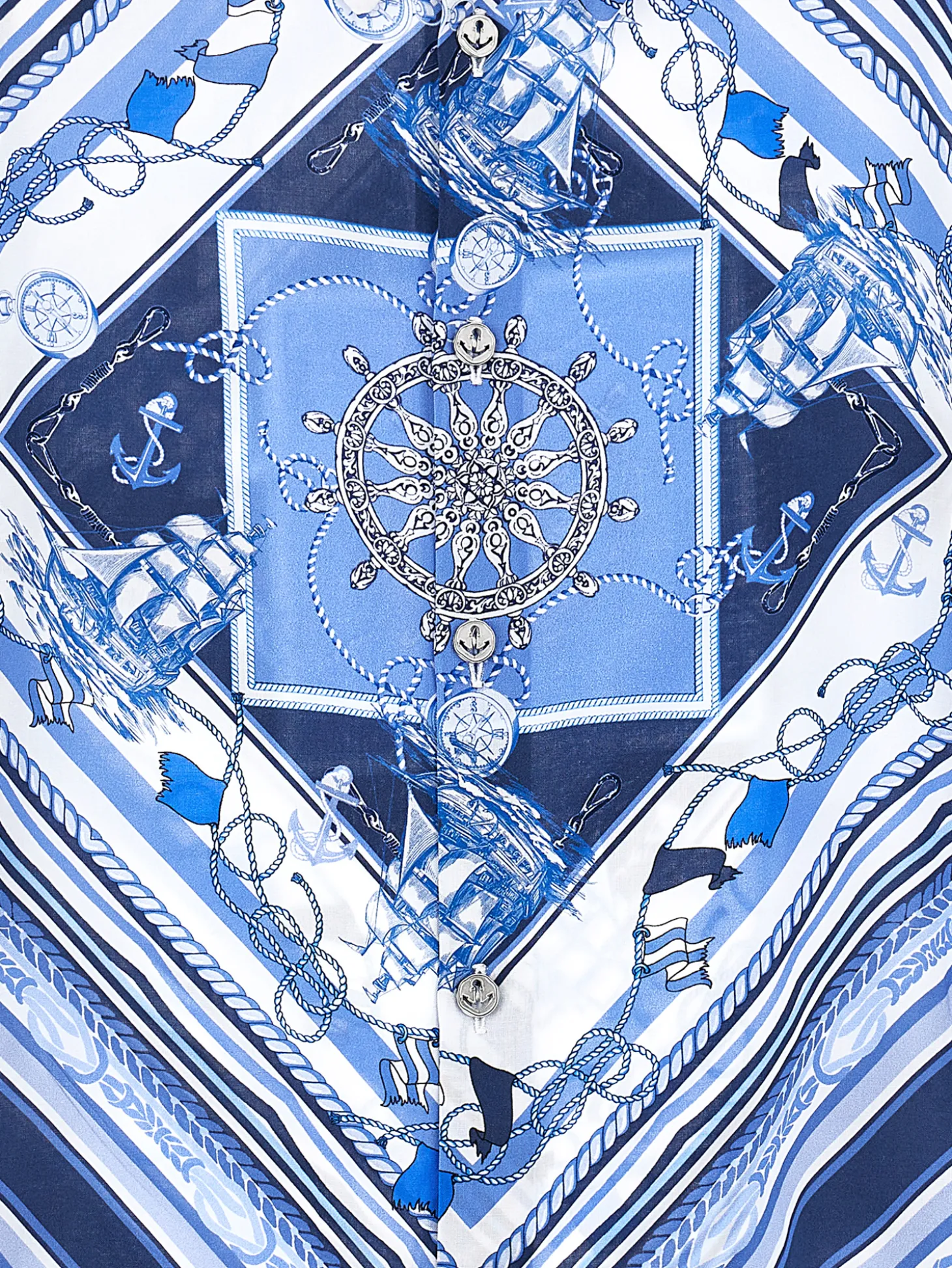 Camicia viscosa stampa marine